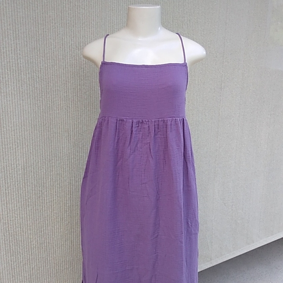 NWT Shade & Shore Women's Dusk Sleeveless Cotton Maxi Cover Up Dress - Size S - Picture 2 of 8
